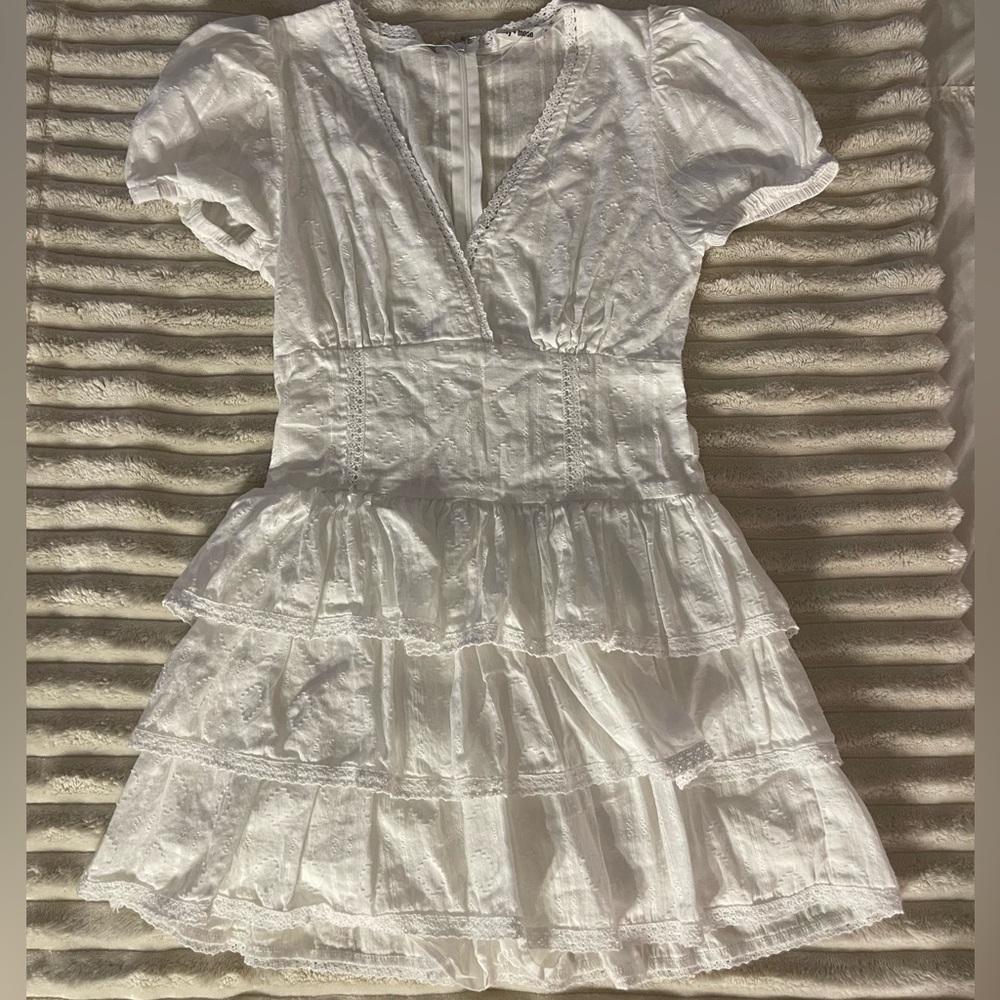 White Ruffled Romper